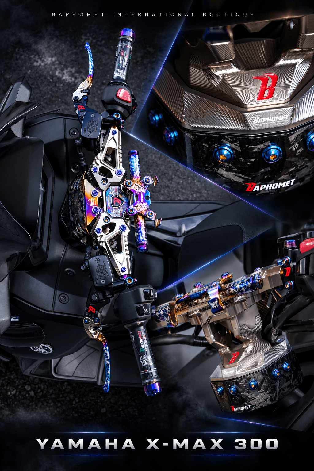 YAMAHA X-MAX 猛禽之翼一體式龍頭