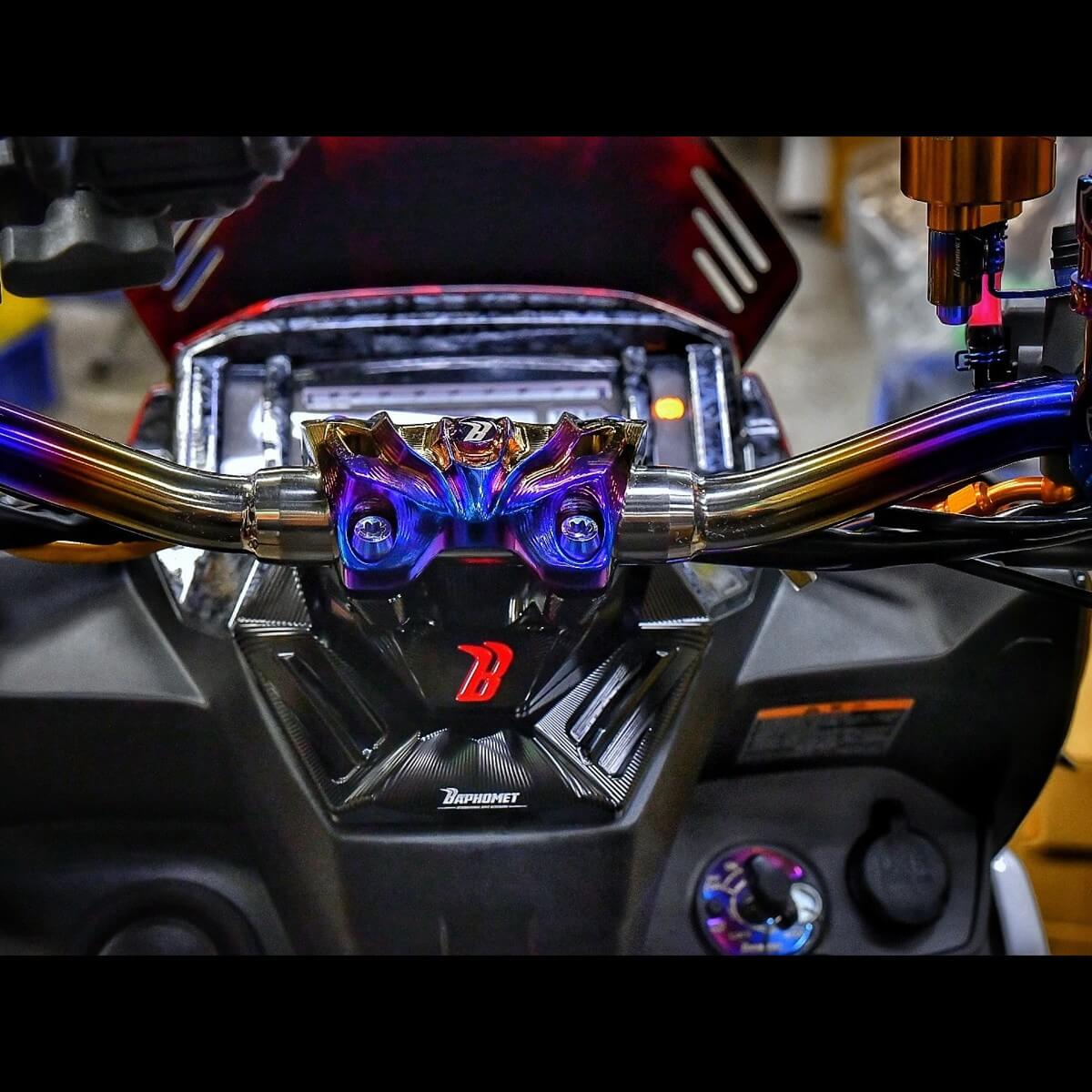 鋁合金陽極凹字點漆龍頭座