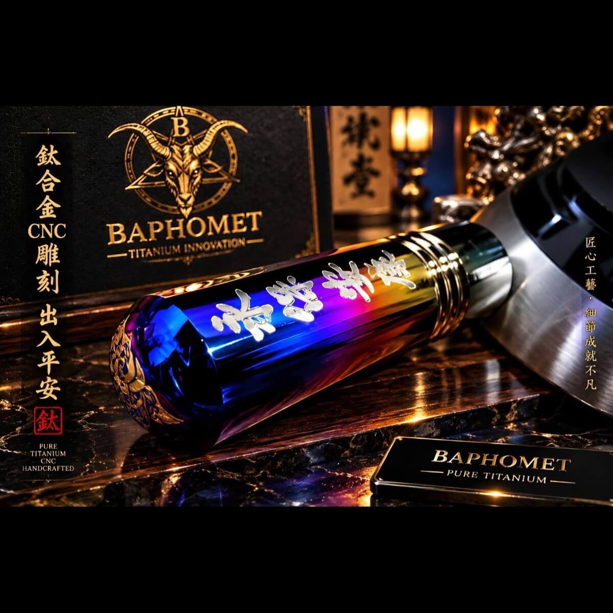 鈦合金印鑑章 (圓形、方形)
