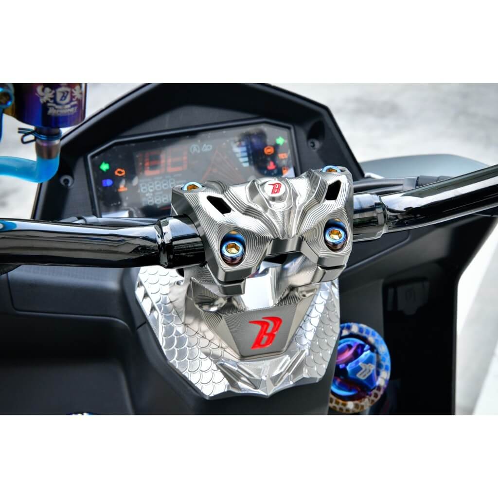 鋁合金陽極凹字點漆龍頭座