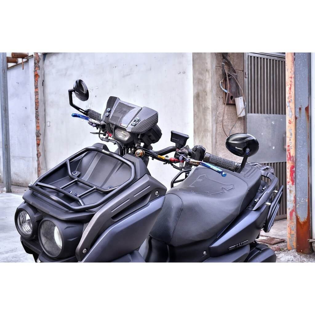 鋁合金貝殼樣式端子後照鏡_藍鏡