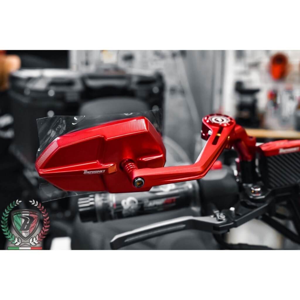 鋁合金陽極萬向搭配後照鏡_藍鏡