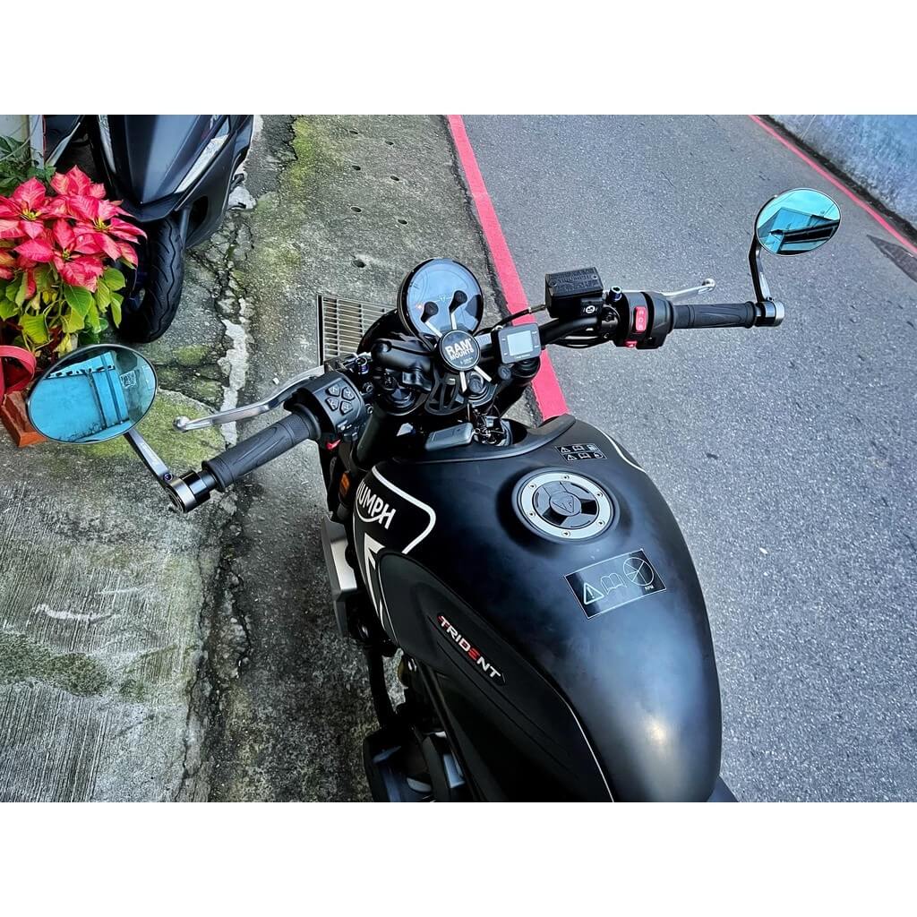 鋁合金貝殼樣式端子後照鏡_藍鏡