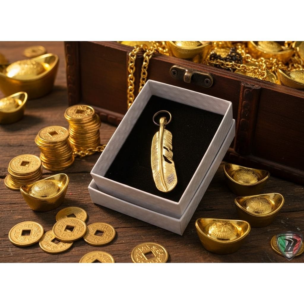 鈦合金立體浮雕天使羽毛_V2