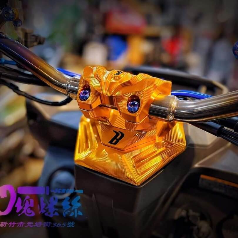 鋁合金陽極凹字點漆龍頭座