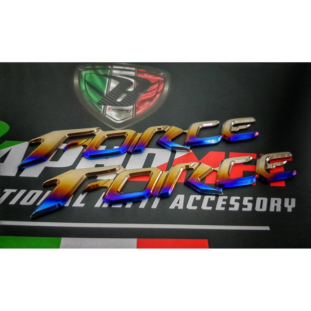 鈦合金燒色字體車貼