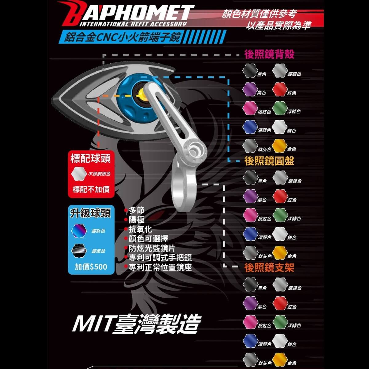 小火箭端子鏡_藍鏡