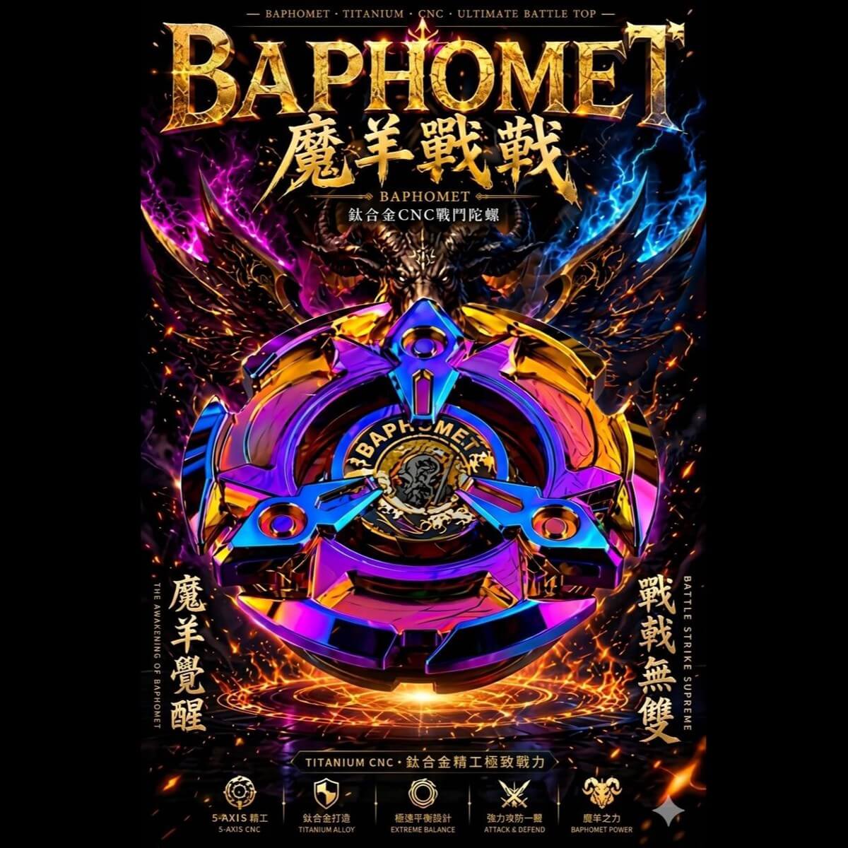 鈦合金戰鬥陀螺-煉獄戰刃 (X世代適用)