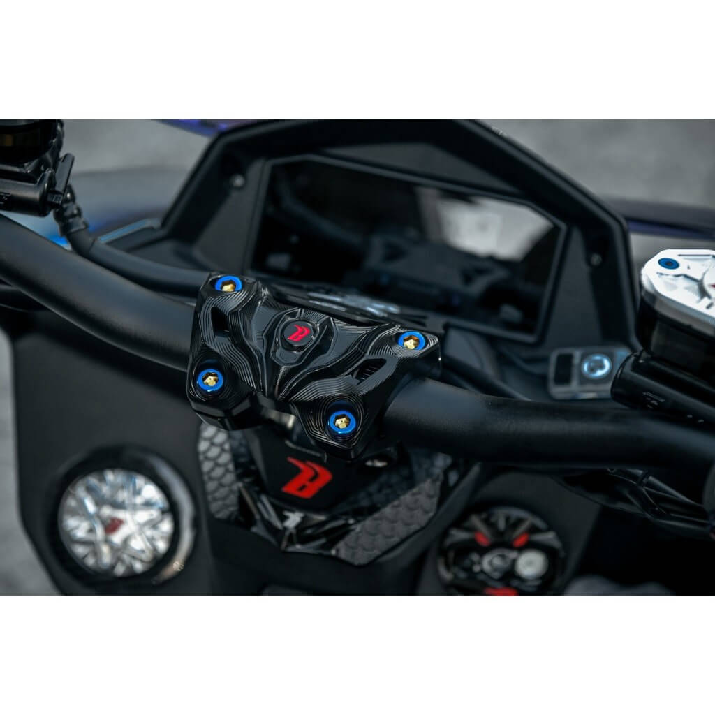 鋁合金陽極凹字點漆龍頭座