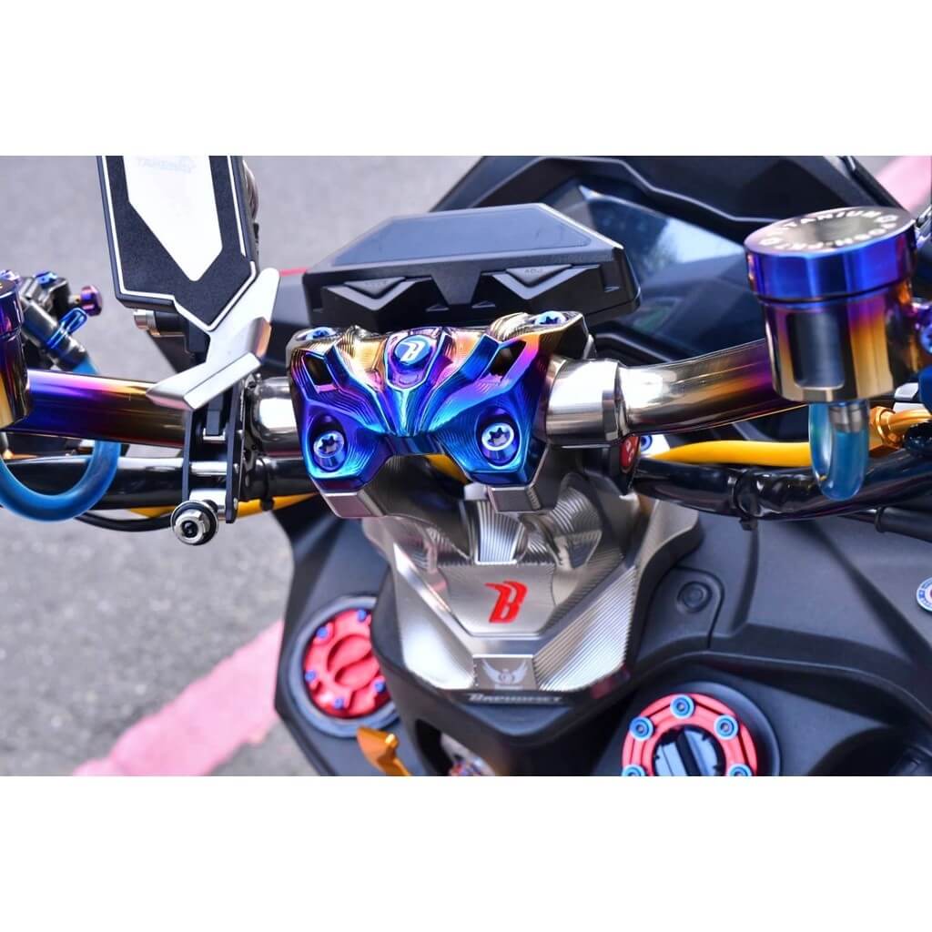 鋁合金陽極凹字點漆龍頭座