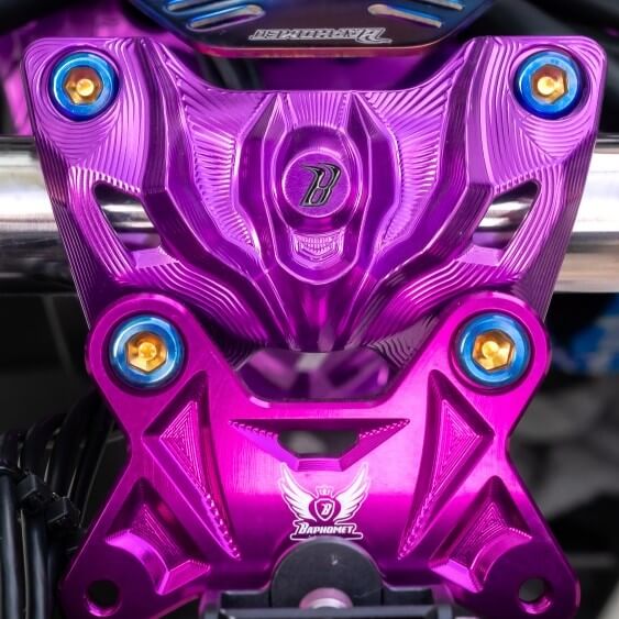 鋁合金陽極凹字點漆龍頭座