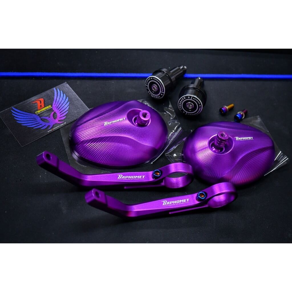 鋁合金貝殼樣式端子後照鏡_藍鏡