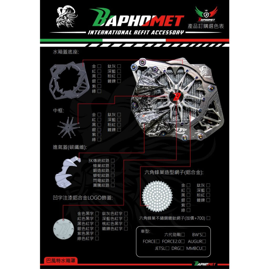 鋁合金五爪造型水箱蓋_三陽適用