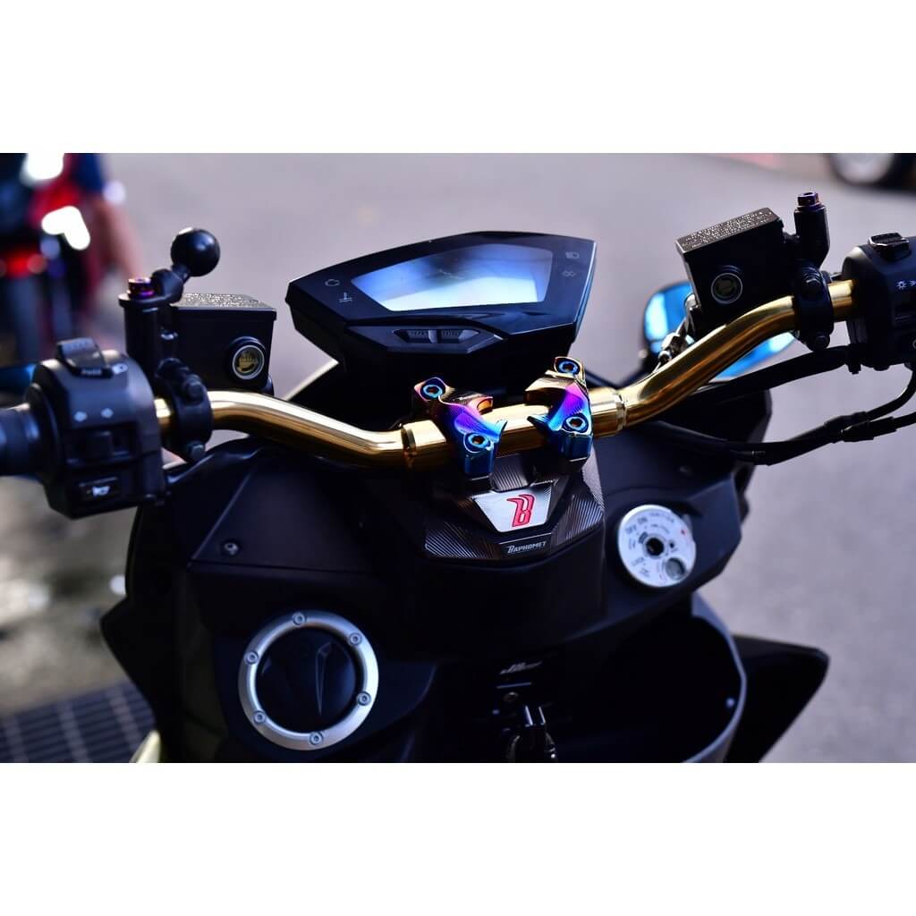 鋁合金陽極凹字點漆龍頭座