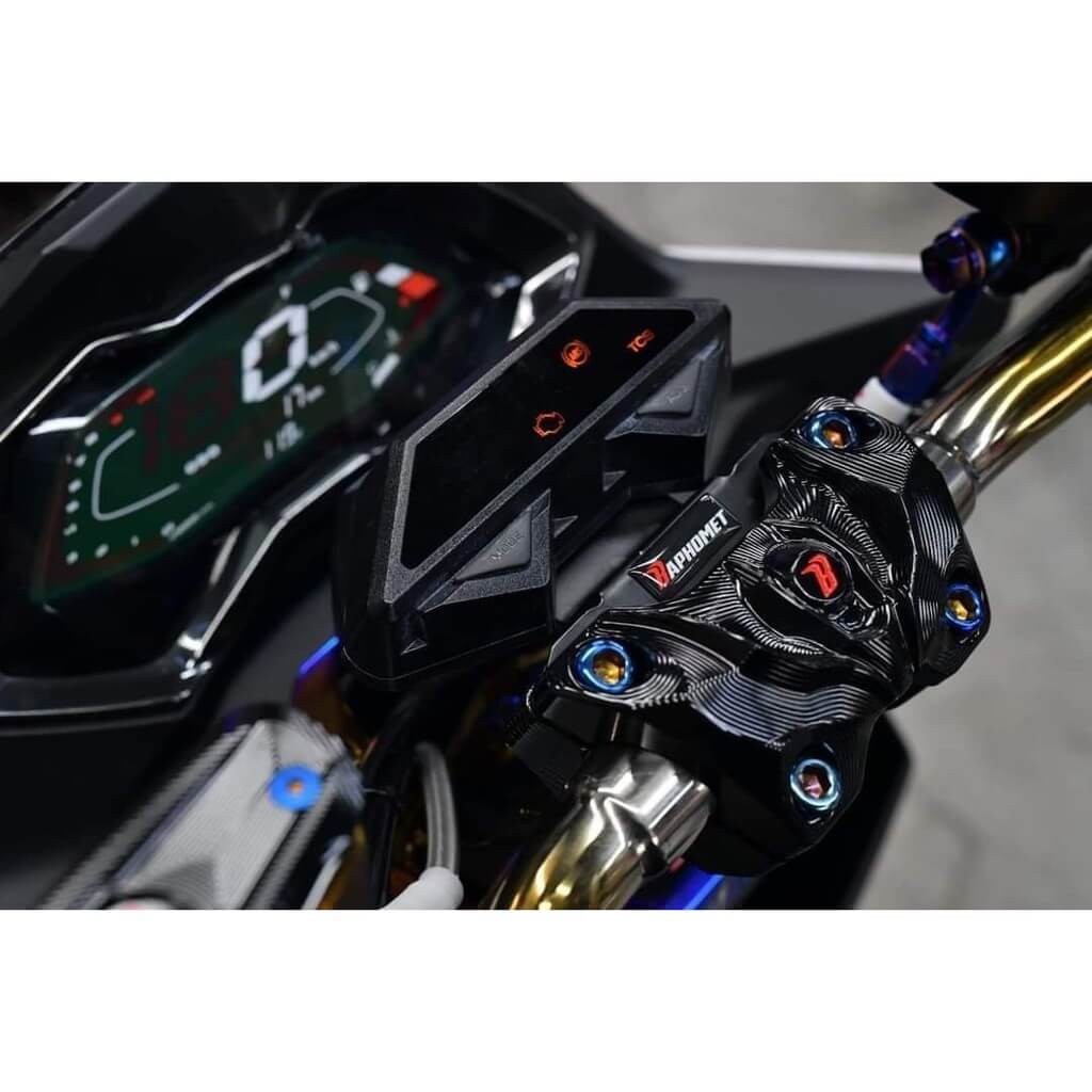 鋁合金陽極凹字點漆龍頭座