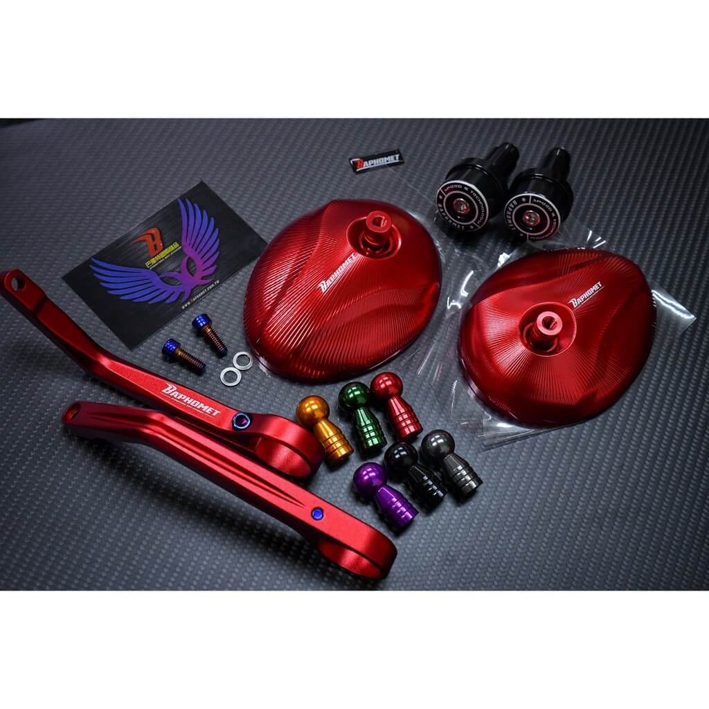 鋁合金貝殼樣式端子後照鏡_藍鏡