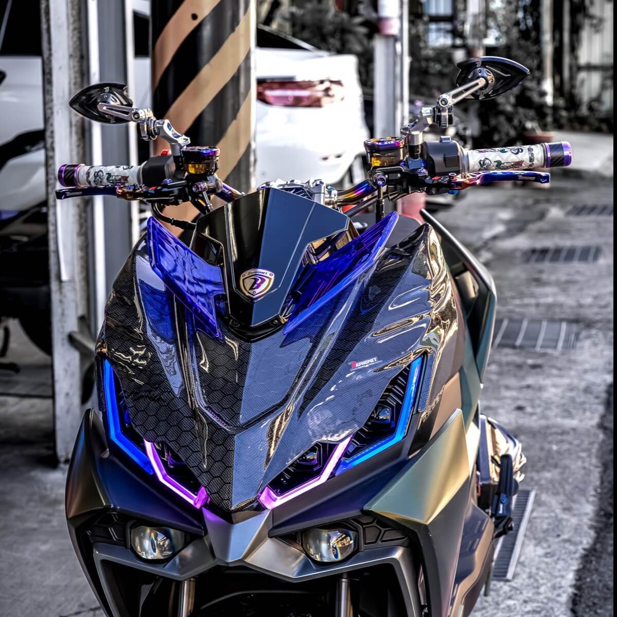 鋁合金陽極萬向搭配後照鏡_小火箭版