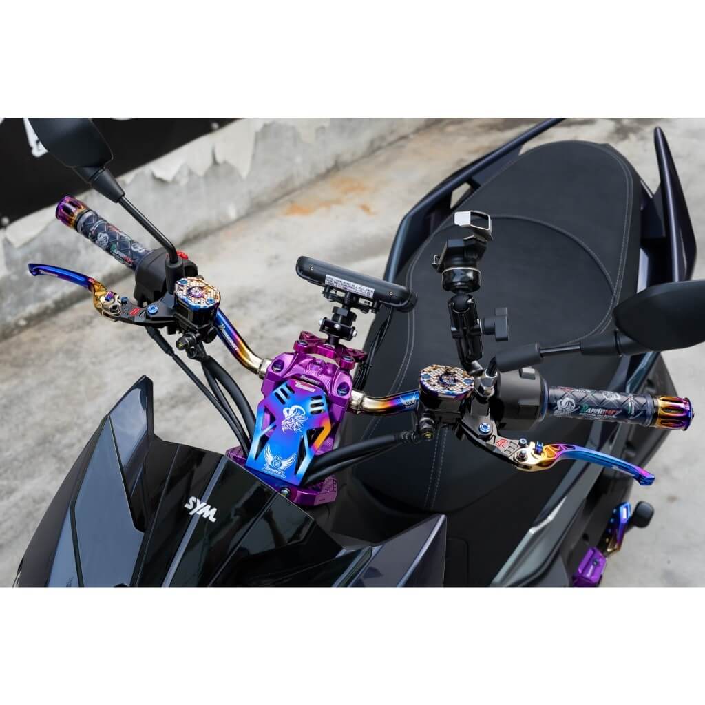 鋁合金陽極凹字點漆龍頭座