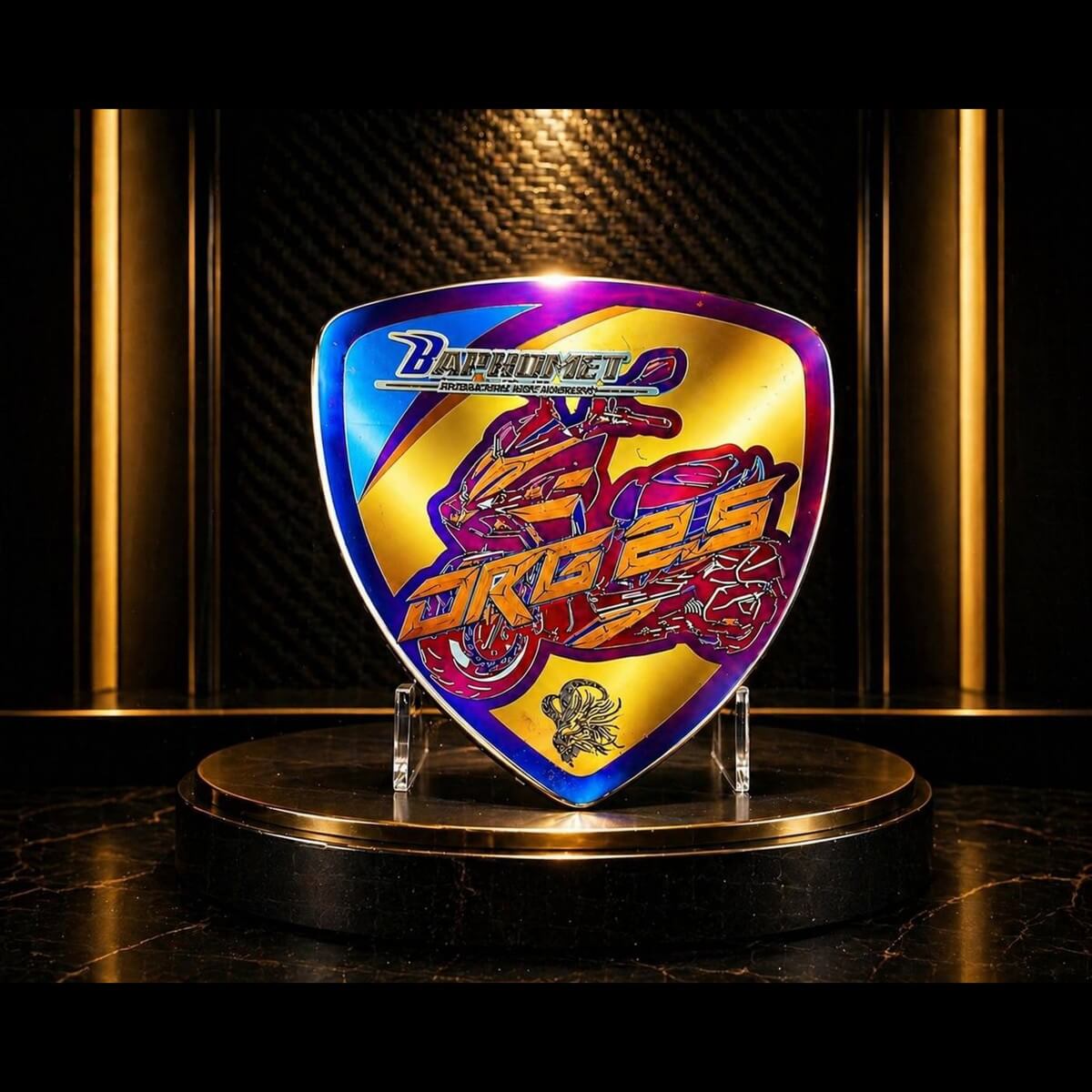 鈦合金盾形彩雕鈦片